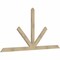 Ekena Millwork Saratoga Rough Sawn Timber Gable Bracket, Douglas Fir, 96"W x 48"H x 2"D x 4"F, 12/12 Pitch GBW096X48X0204SAR00RDF - alternate 2